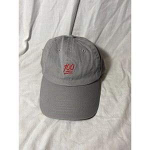 100 Emoji Hat Gray Strapback